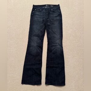 7 For All Mankind Women's Dark Blue Flare Jeans